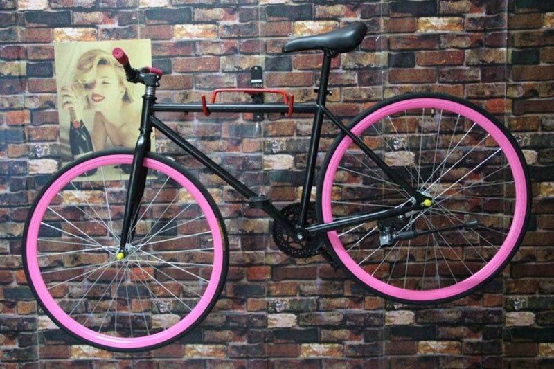 Dirza Bike Wall Mount Bike Hanger 2 Pack Foldable Bicycle Storage Horizontal Bike Rack Bike Hook for Garage Indoor Shed with Screws - Image 4